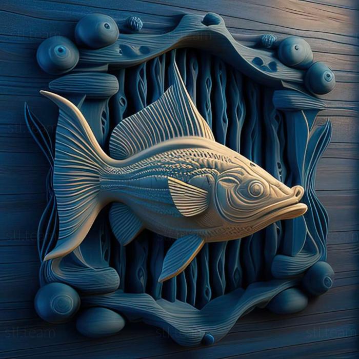 3D model Blue catfish ancistrus fish (STL)
